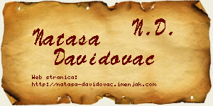 Nataša Davidovac vizit kartica